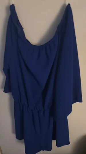 Sew Peachy blue romper Size M thumbnail 1