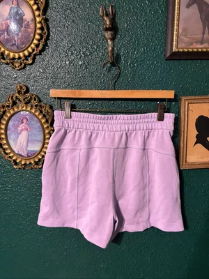 Lululemon Size 6 Softstreme Shorts Light Purple Hi Rise Cinch Waist thumbnail 2