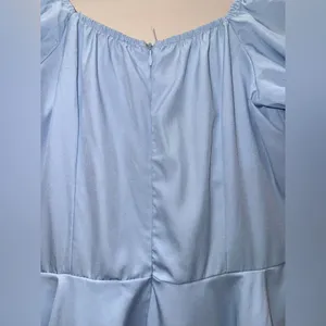 Shein Light Blue Tiered Mini Dress Size Small Cinderella Ruffle Coquette Sweet thumbnail 5