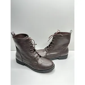 Catherine Malandrino Booney Vegan Leather Lace Up‎ Combat Boots Size 9 New thumbnail 4