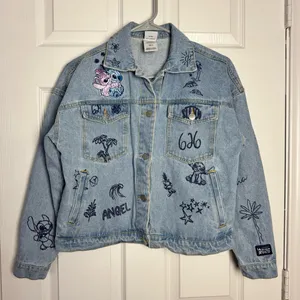 Disney Blue‎ Jean Jacket with Embroidered Designs thumbnail 2