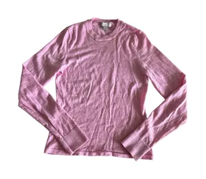 J.‎ Crew Carolyn Fitted Crewneck Sweater Womens Medium Pink Merino Wool Preppy thumbnail 1