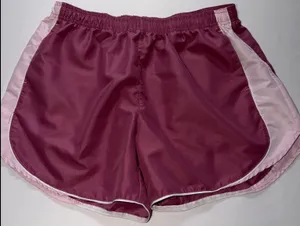 BCG Running Shorts Womens Large Burgundy Pink Side Stripe Athletic Gym‎ thumbnail 1