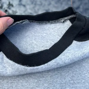 The Great Extra small black thermal oil stained up crop top thumbnail 3