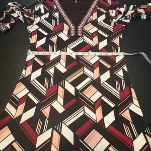 White House Black Market Long Sleeve Geometric Dress - size M thumbnail 6
