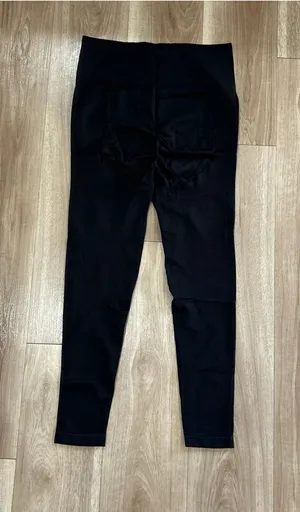 Black Maternity Pregnancy Leggings Over-Belly Support thumbnail 1