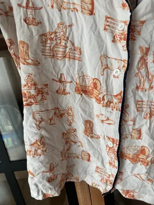 Katie Kime Rodeo Toile print Pajamas top shirt Houston HLSR western Texas thumbnail 7