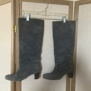 Women's grey hush puppies Suede Knee-High Boots 7.5 thumbnail 1