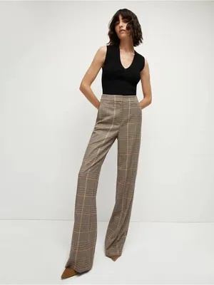 Veronica Beard Tonelli Plaid High Rise Wide Leg Pants Size 2 thumbnail 15