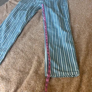 Reformation Striped High Rise Straight Jeans Blue White Size 31 Organic Funky thumbnail 7