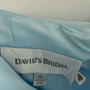 David’s Bridal Strapless Chiffon Gown Blue Size 10 thumbnail 7