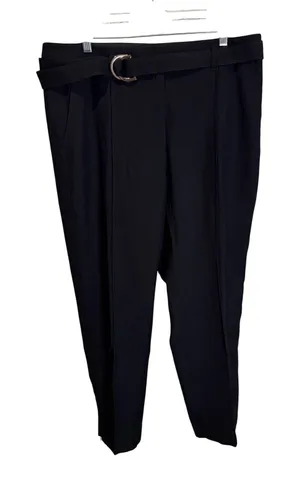 White House Black Market‎ WHBM The Relaxed Ankle Pants Pockets Black Size 16L thumbnail 1