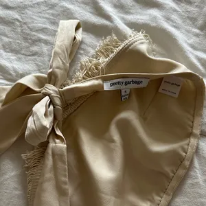 Grey Bandit Stylish Cream Fringe Crop Top thumbnail 2