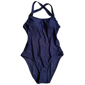 NWT Quince Italian Cross Back One Piece Swimsuit Deep Navy Size Medium thumbnail 4
