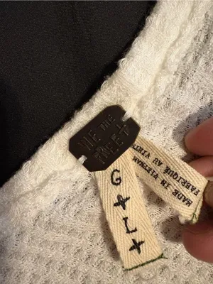 We The Free Cream Layered Waffle Knit V-Neck Long Sleeve Top thumbnail 2