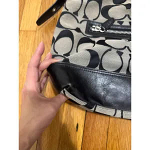 Coach Legacy Signature C Duffle Hobo Bag Tote Purse Black logo shoulder bag thumbnail 11