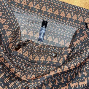 Peppermint Reindeer Fair Isle A-Line Skirt Navy Copper Medium‎ Cottagecore thumbnail 5