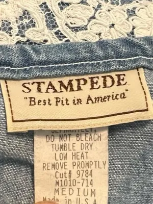 Vintage Stampede Custom Denim Vest thumbnail 3