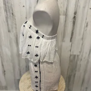 Papaya White Romper thumbnail 2