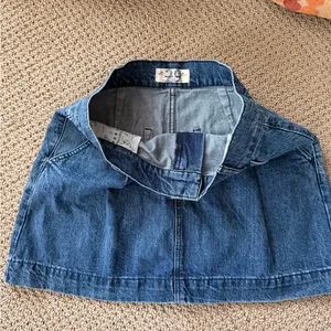 Free People We The Free Women’s Medium Blue Denim Mini Skirt thumbnail 3