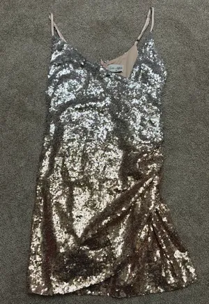 Ever After Ombré Rose Gold Sequin Mini Dress thumbnail 2