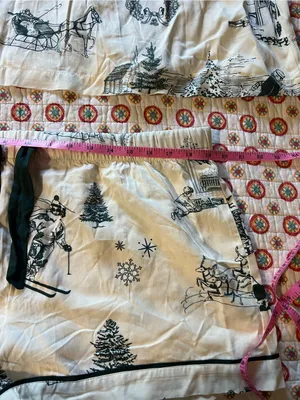 EUC Anthropologie Katie Kime Holiday Pajama Set size XL retails $128 thumbnail 5
