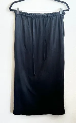 Free People Beach Midi Skirt Boho Bohemian Baggy‎ Vacation Black XS thumbnail 1