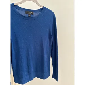 Banana Republic Forever Sweater XS Blue Merino Blend Crew Neck Lightweight Knit thumbnail 6