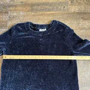Orvis Classic Collection Navy Blue Chenille Knit Crew Neck Sweater XL thumbnail 5