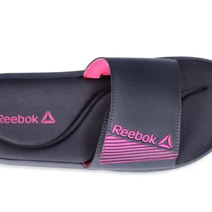 Reebok Charcoal and Pink Slides thumbnail 4