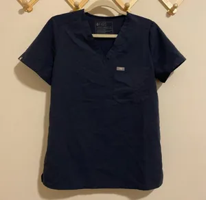Figs Blue/Gray Technical Collection Scrub Top size Small thumbnail 1