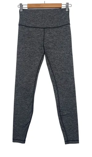 Lululemon Wonder Under High Rise Tight Womens 8 Gray Space Dye Yoga Pants Gym thumbnail 1