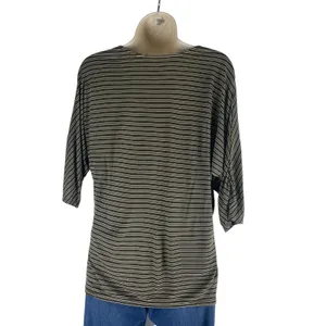 Soft Joie 3/4 Dolman Sleeves V Neck Striped Casual Top Green Size XS thumbnail 6