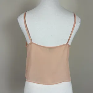 Wilfred Peach Sheer Darted Cropped‎ Tank Top Oversized Size XXS thumbnail 3
