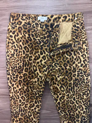 Forever 21 Leopard Flare Jeans 29 Fits 27x32 NWT Bell Bottom Animal Print thumbnail 4