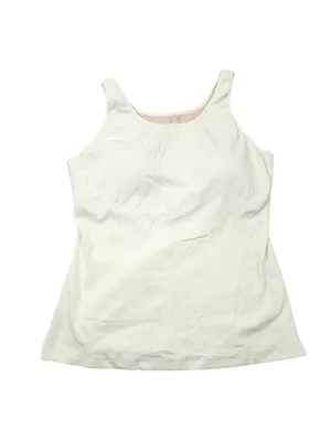 OGL Cotton Lyocell U-Neck Bra Tank Top Brami Ivory Women's Size XL thumbnail 2