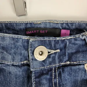 Smart Set Womens Skirt Sz 1 Blue 5 Pockets Design Button/Zip Closure Denim Jean thumbnail 5