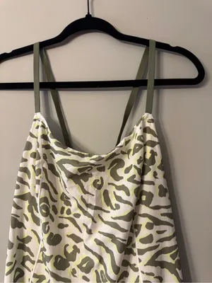 Offline by aerie | Women's Olive Green Animal Print Athletic Slip Dress thumbnail 2