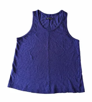 Rag & Bone Slub cotton tank top, sleeveless, indigo blue size M thumbnail 1