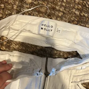 Hello Molly White Denim Strapless Mini Dress Size Small thumbnail 5
