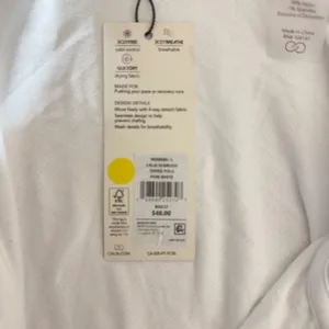 442 | NWT Calia Seamless‎ Cropped Polo Shirt Women's L Pure White thumbnail 6