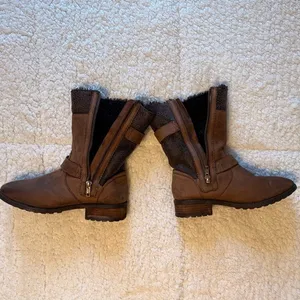 UGG Brown Oregon Stout Mid Shaft Buckle Zipper Boot thumbnail 10