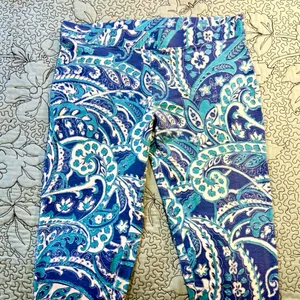 COOLIBAR Monterey Morada Aqua Blue Paisley UPF 50 Leggings Sun Protection~S💛 thumbnail 5