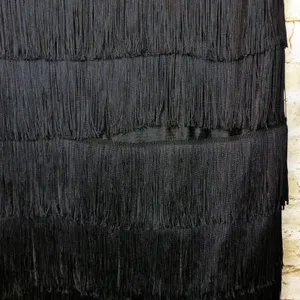California Costume Fashion Flapper Fringe Dress Women XL Black Headband Necklace thumbnail 10