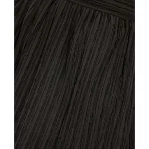 NWT Lulus Midsummer Memories Black Mid Rise Maxi Skirt Size Medium Crinkle Pleat thumbnail 5