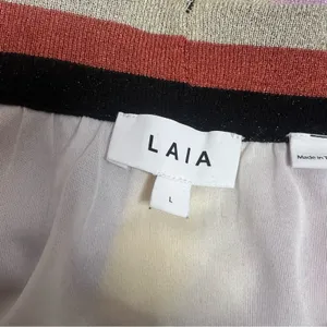Anthropologie Laia shimmer striped midi skirt Sz L‎ thumbnail 6