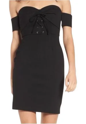 New Womens Astr The Label Black Bodycon Corset Stunning Evening Dress - Sz S thumbnail 1