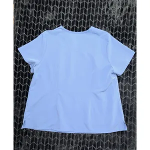 FIGS Women's Catarina V Neck Pocket Scrub Top Blue Short Sleeves Sz 3XL thumbnail 7