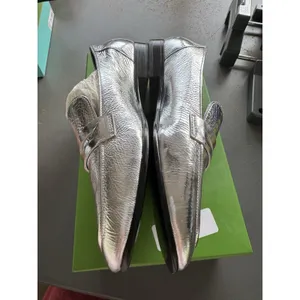 Kate Spade New York METALLIC SILVER Women's Genevieve Loafers‎ Size 6.5 Crinkle thumbnail 7