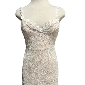 LULU’S All My Love For You White Lace Sleeveless Midi Dress Size S thumbnail 4